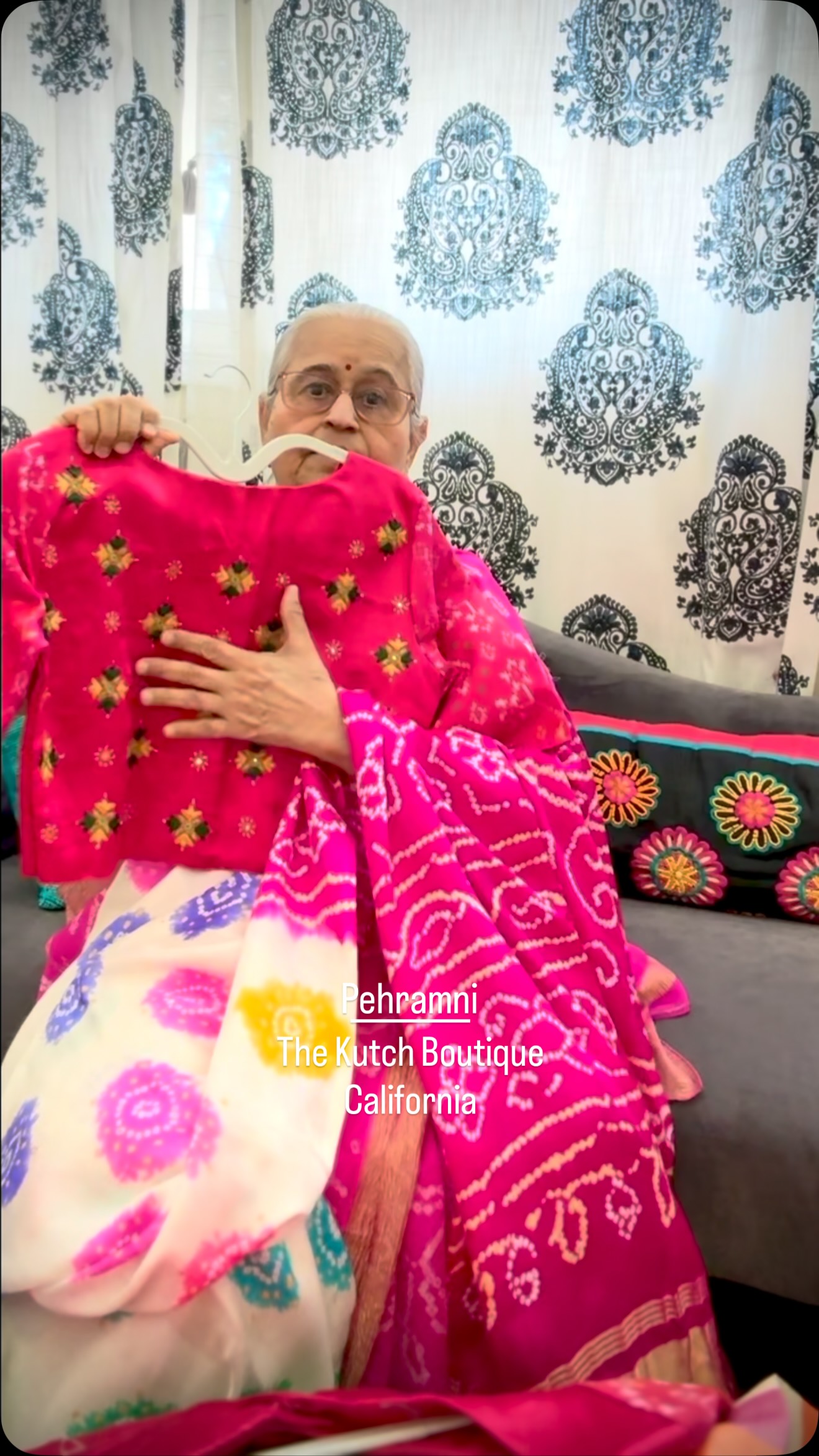 Colorful Gajji silk Bandhani saree