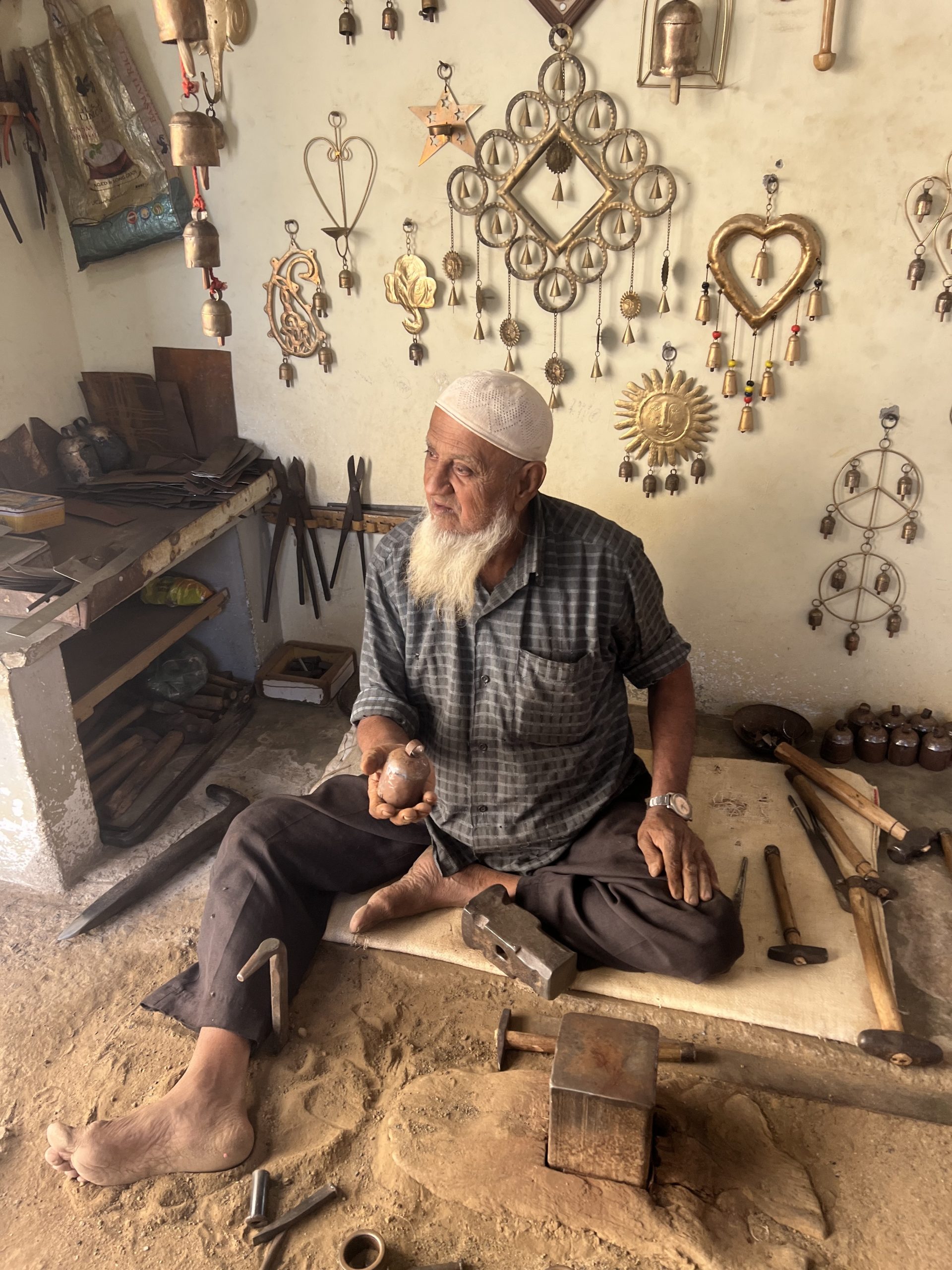 An artisan at work in his Kutch workshop