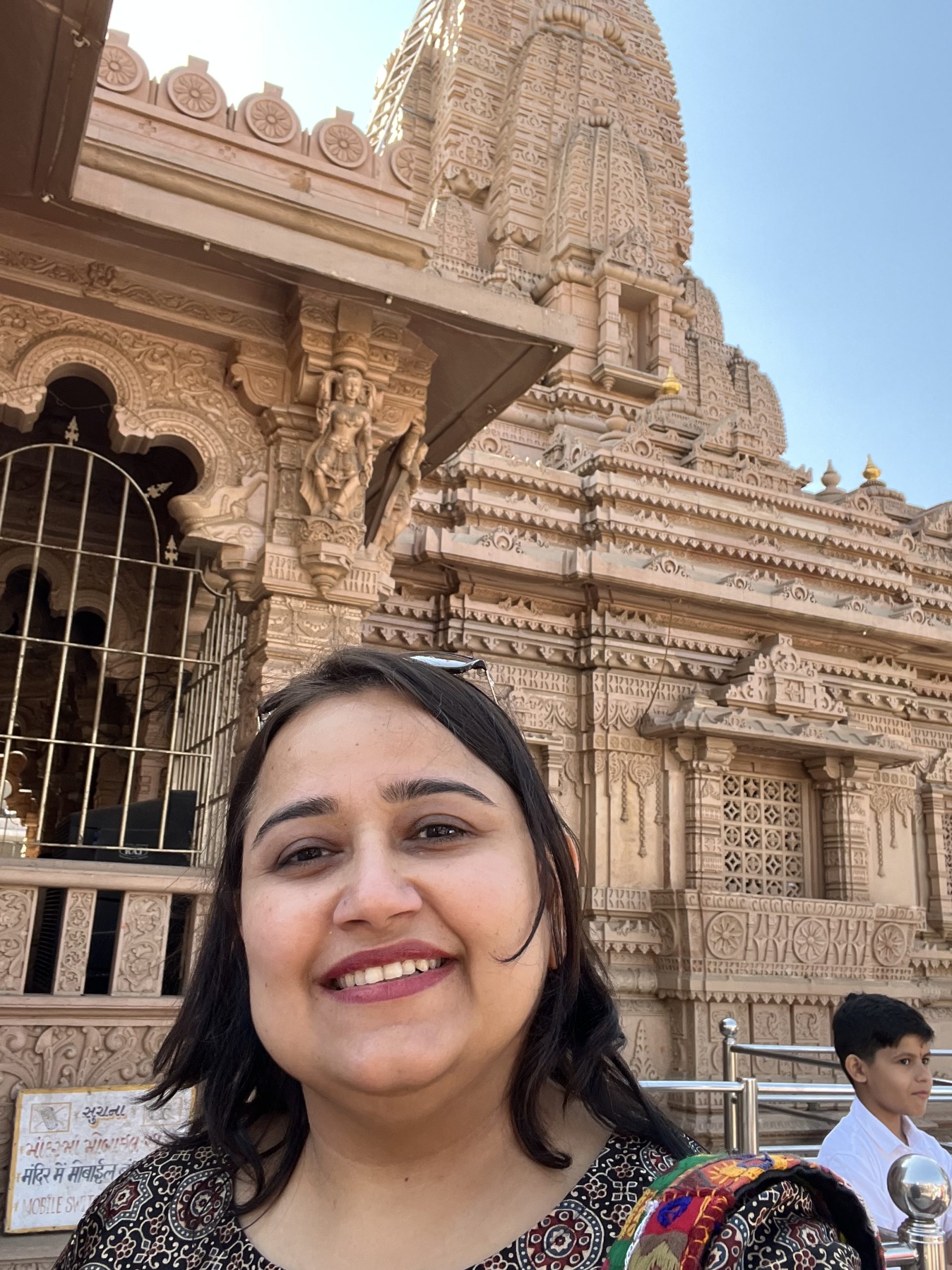 A joyful visit to a temple in Kutch