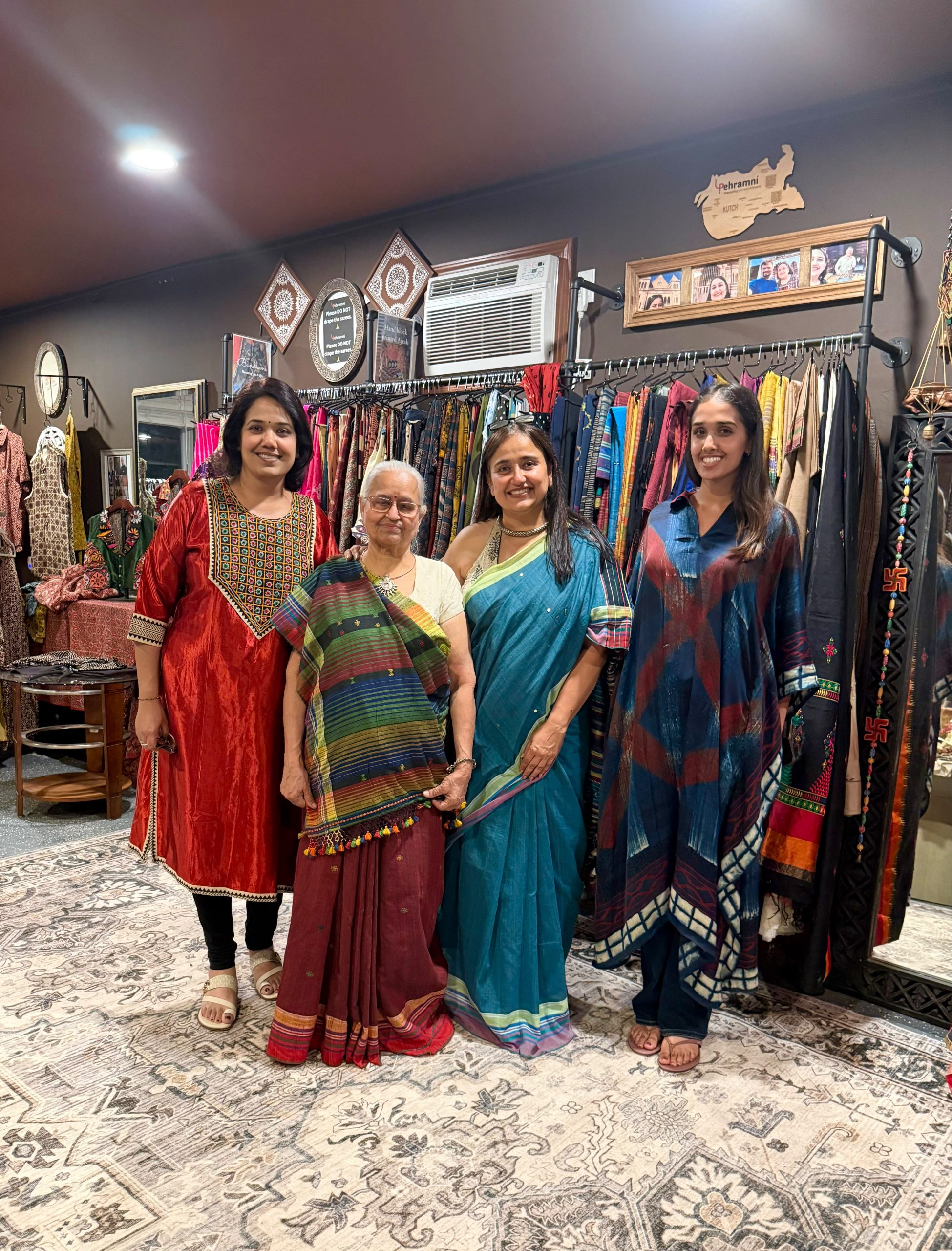 Shital, her mother, and friends at Kutch Ji Saanjh