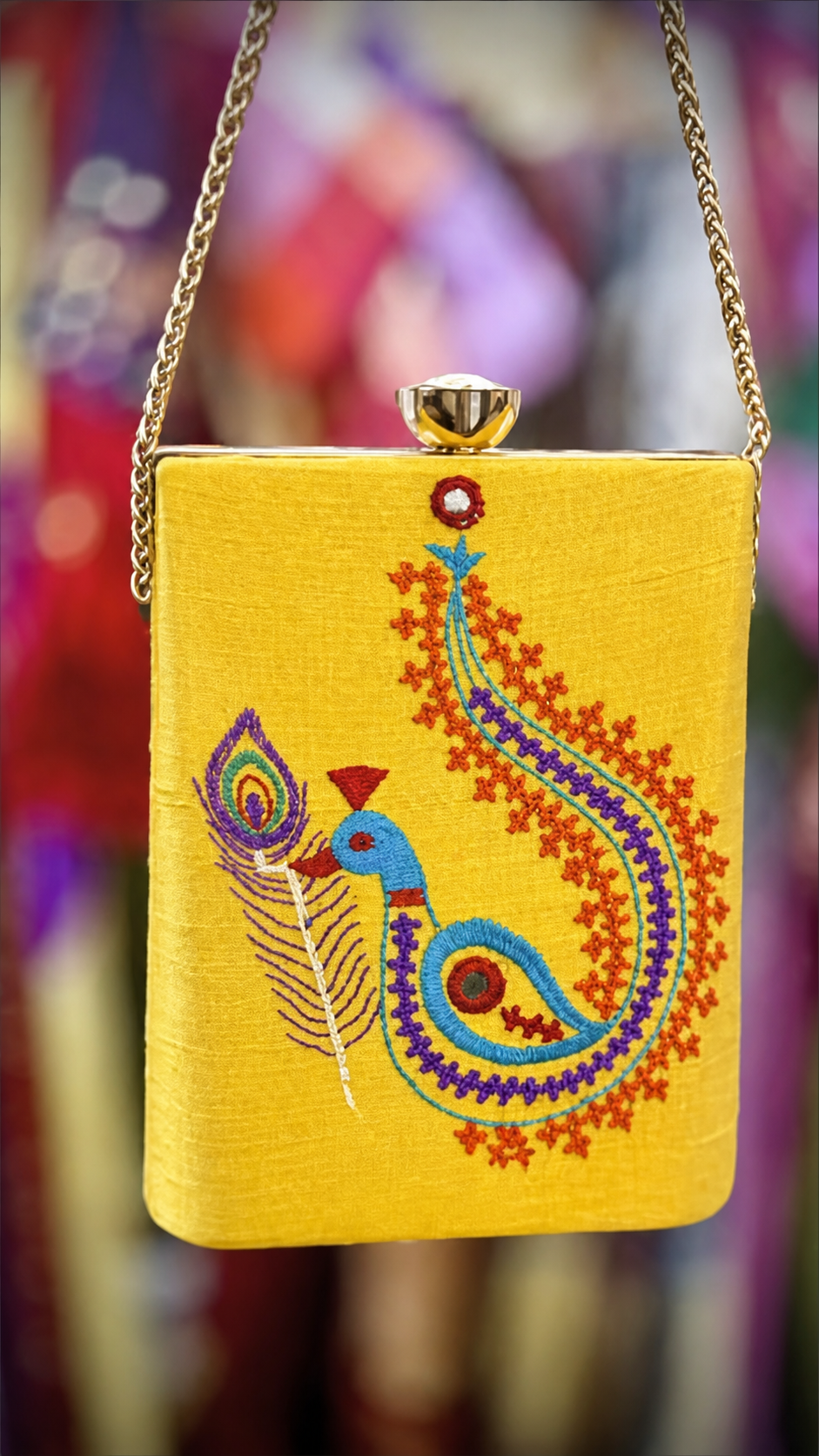 Completed Pehramni handcrafted embroidered signature purse