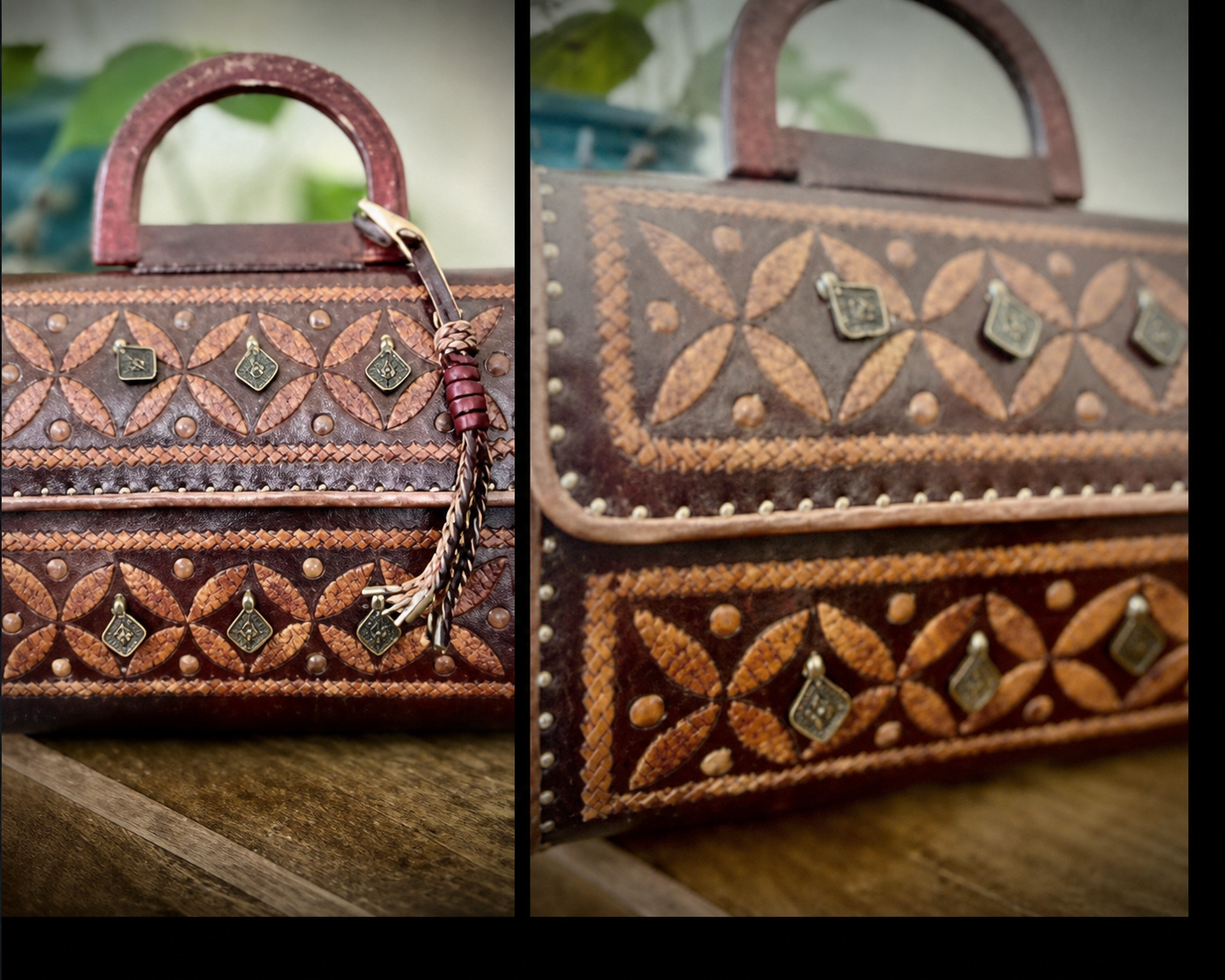 Collection of handcrafted Kutch leather bags