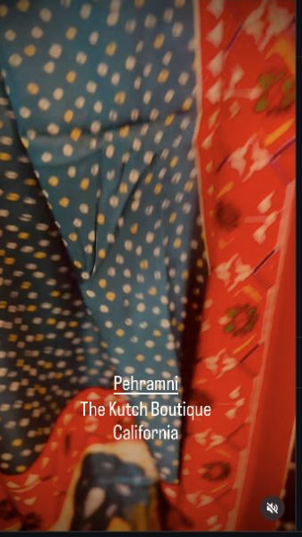 Chaniya choli paired with a Bandhani Pichwai dupatta