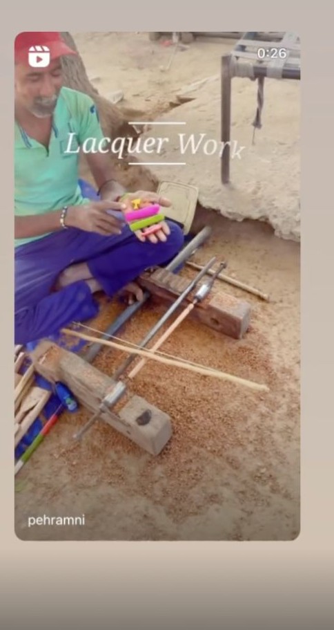 Learning lacquer work with artisans in Kutch